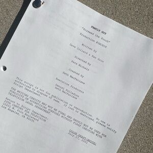 Family Guy 2001 Screwed The Pooch Production Used Color Draft WHT Script EARLY!!